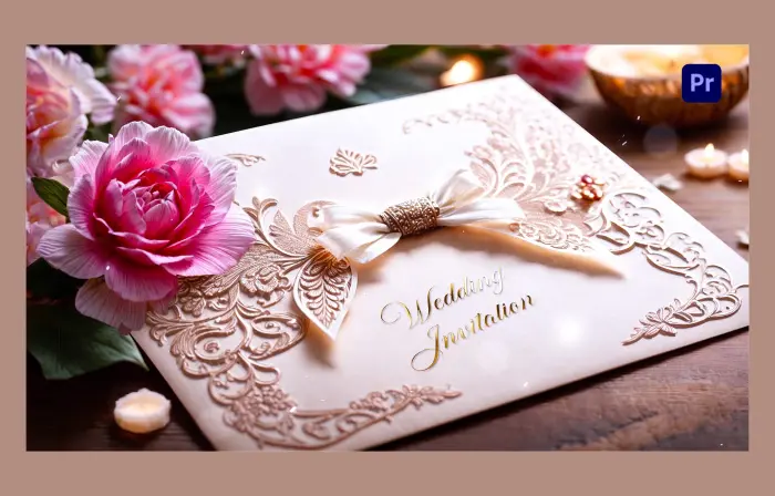 Luxury 3D Golden Wedding Invitation Slideshow
